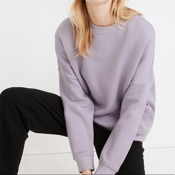 Madewell Sweaters - Madewell mwl betterterry crewneck sweatshirt lilac